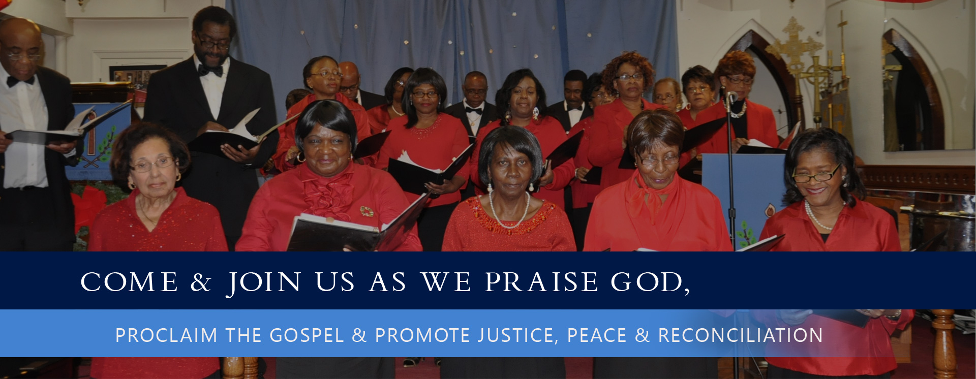 Come & join us as we praise god, proclaim the gospel & promote justice, peace & Reconciliation.